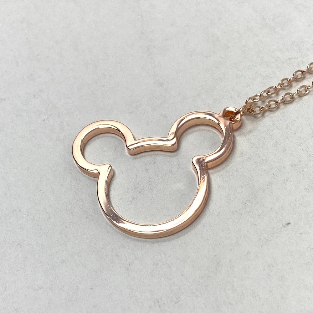 Rose Gold Disney Mickey Mouse Necklace | 3 for $20
